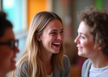 ทีมงานกำลังระดมสมองอย่างสนุกสนาน